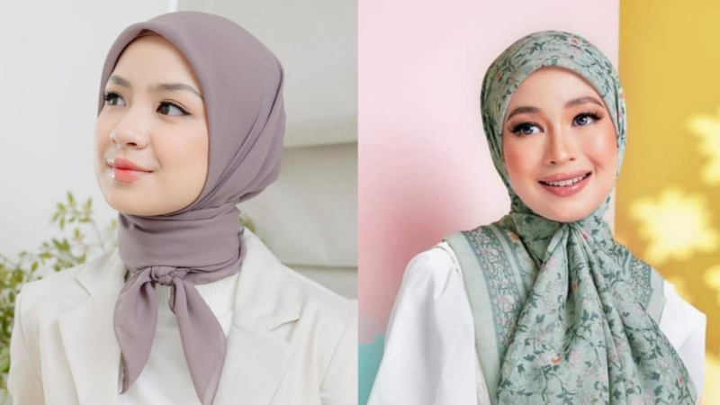 Cara Memakai Jilbab Segi Empat